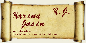 Marina Jašin vizit kartica